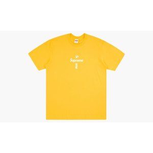 Supreme Cross Box Logo Tee FW20 Yellow XL
